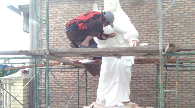 Parulian Simamora Persembahkan Patung Yesus Untuk GKPI Humbahas
